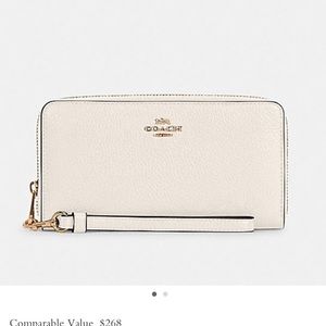 White Coach Zip Around Wallet